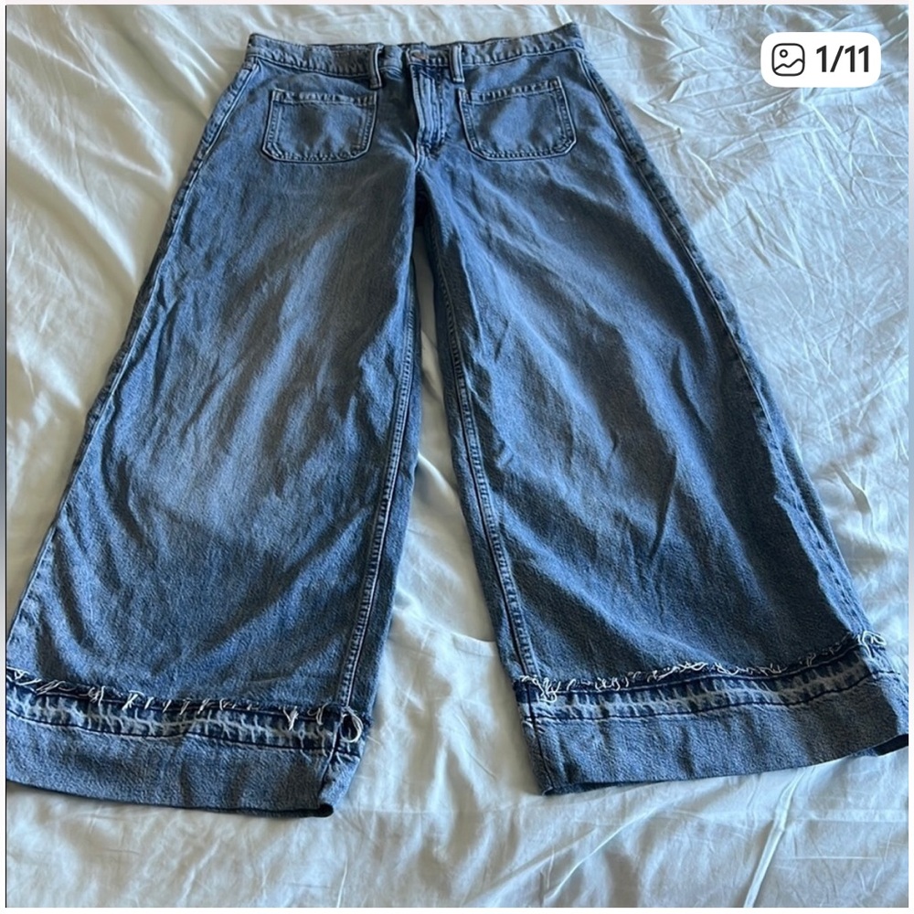 GAP Wide-Leg Denim Jeans in Blue